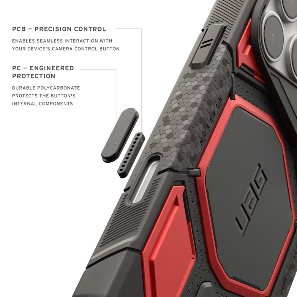 Picture of Apple iPhone 18 Pro Max Case | UAG Monarch Pro CapCtl Magsafe Protection Case for iPhone 18 Pro Max - Crimson