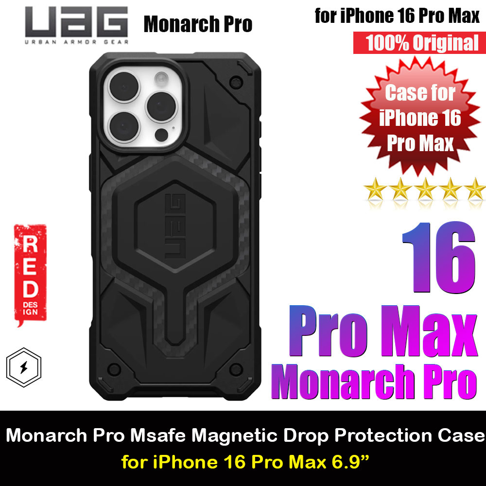 Picture of UAG Monarch Pro Magsafe Compatible Drop Proof Case for iPhone 16 Pro Max 6.9 (Carbon Fiber) Apple iPhone 16 Pro Max 6.9- Apple iPhone 16 Pro Max 6.9 Cases, Apple iPhone 16 Pro Max 6.9 Covers, iPad Cases and a wide selection of Apple iPhone 16 Pro Max 6.9 Accessories in Malaysia, Sabah, Sarawak and Singapore 