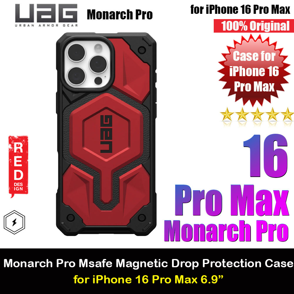 Picture of UAG Monarch Pro Magsafe Compatible Drop Proof Case for iPhone 16 Pro Max 6.9 (Crimson) Apple iPhone 16 Pro Max 6.9- Apple iPhone 16 Pro Max 6.9 Cases, Apple iPhone 16 Pro Max 6.9 Covers, iPad Cases and a wide selection of Apple iPhone 16 Pro Max 6.9 Accessories in Malaysia, Sabah, Sarawak and Singapore 