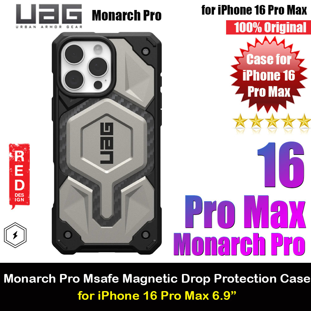 Picture of UAG Monarch Pro Magsafe Compatible Drop Proof Case for iPhone 16 Pro Max 6.9 (Titanium) Apple iPhone 16 Pro Max 6.9- Apple iPhone 16 Pro Max 6.9 Cases, Apple iPhone 16 Pro Max 6.9 Covers, iPad Cases and a wide selection of Apple iPhone 16 Pro Max 6.9 Accessories in Malaysia, Sabah, Sarawak and Singapore 