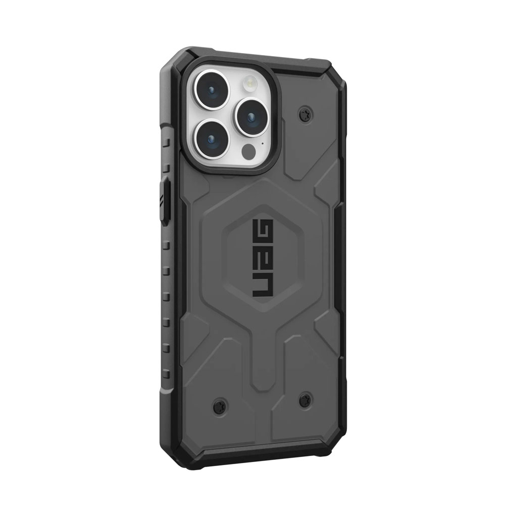 Picture of Apple iPhone 15 Pro Max 6.7 Case | UAG Pathfinder Magsafe Compatible Drop Proof Case for iPhone 15 Pro Max 6.7 (Silver)