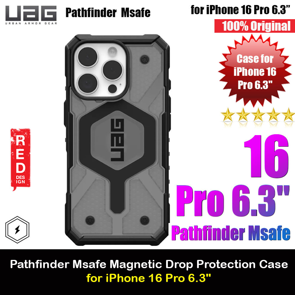 Picture of UAG Pathfinder Magsafe Compatible Drop Proof Transparent Clear Case for iPhone 16 Pro 6.3 (Ash) Apple iPhone 16 Pro 6.3- Apple iPhone 16 Pro 6.3 Cases, Apple iPhone 16 Pro 6.3 Covers, iPad Cases and a wide selection of Apple iPhone 16 Pro 6.3 Accessories in Malaysia, Sabah, Sarawak and Singapore 