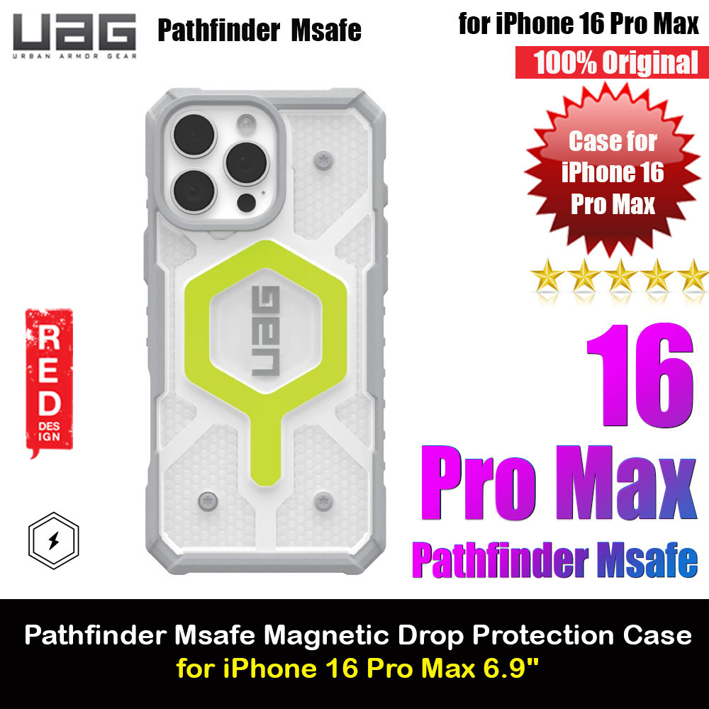 Picture of UAG Pathfinder Magsafe Compatible Drop Proof Transparent Clear Case for iPhone 16 Pro Max 6.9 (Active Neon) Apple iPhone 16 Pro Max 6.9- Apple iPhone 16 Pro Max 6.9 Cases, Apple iPhone 16 Pro Max 6.9 Covers, iPad Cases and a wide selection of Apple iPhone 16 Pro Max 6.9 Accessories in Malaysia, Sabah, Sarawak and Singapore 