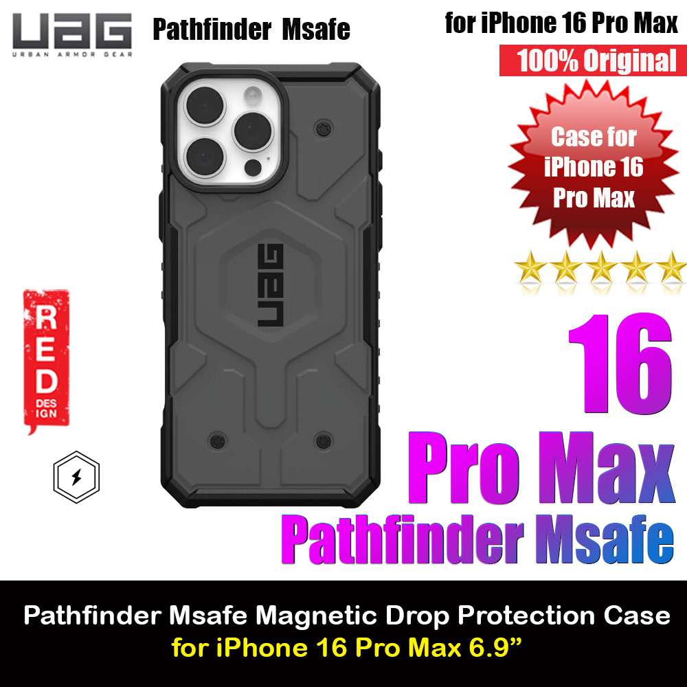 Picture of UAG Pathfinder Magsafe Compatible Drop Proof Case for iPhone 16 Pro Max 6.9 (Silver) Apple iPhone 16 Pro Max 6.9- Apple iPhone 16 Pro Max 6.9 Cases, Apple iPhone 16 Pro Max 6.9 Covers, iPad Cases and a wide selection of Apple iPhone 16 Pro Max 6.9 Accessories in Malaysia, Sabah, Sarawak and Singapore 