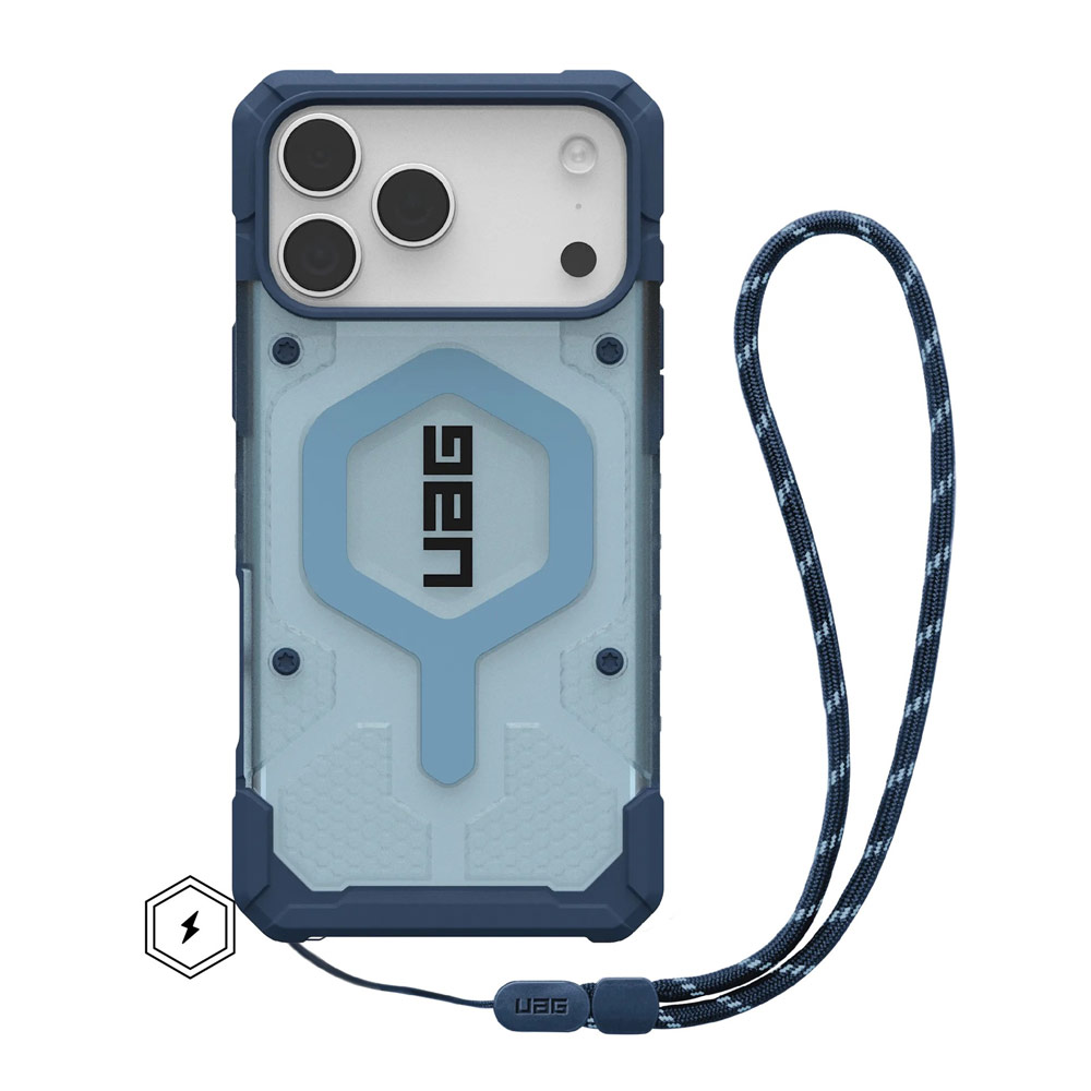 Picture of Apple iPhone 17 Pro Max 6.9 Case | UAG Pathfinder Magsafe Compatible Drop Proof Clear Case with Lanyard for iPhone 17 Pro Max 6.9 (Blue)