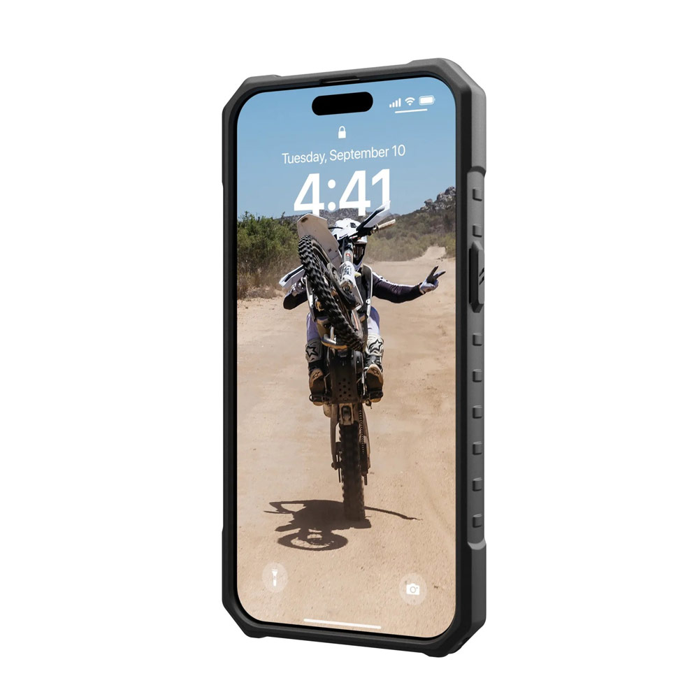 Picture of Apple iPhone 15 Pro 6.1 Case | UAG Pathfinder Magsafe Compatible Drop Proof Transparent Clear Case for iPhone 15 Pro 6.1 (Ash)