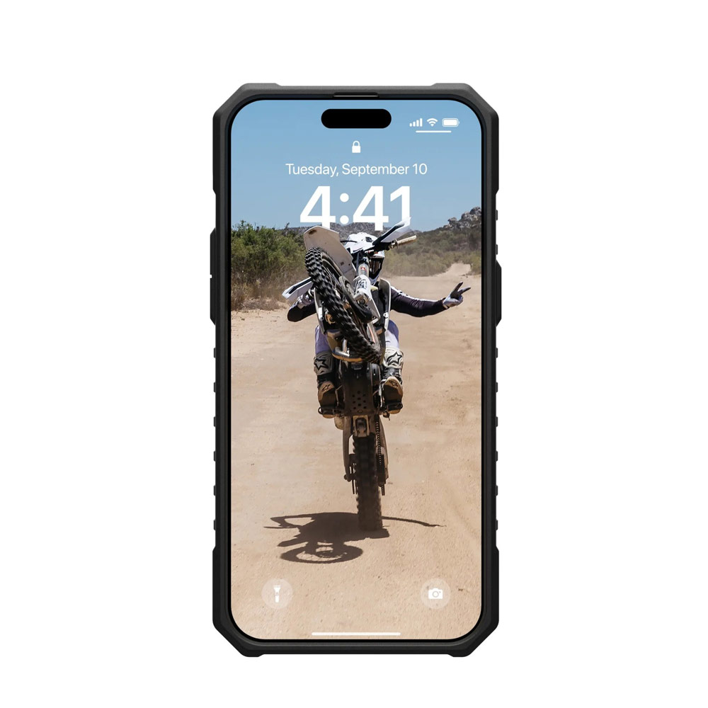 Picture of Apple iPhone 15 Pro 6.1 Case | UAG Pathfinder Magsafe Compatible Drop Proof Transparent Clear Case for iPhone 15 Pro 6.1 (Ice)