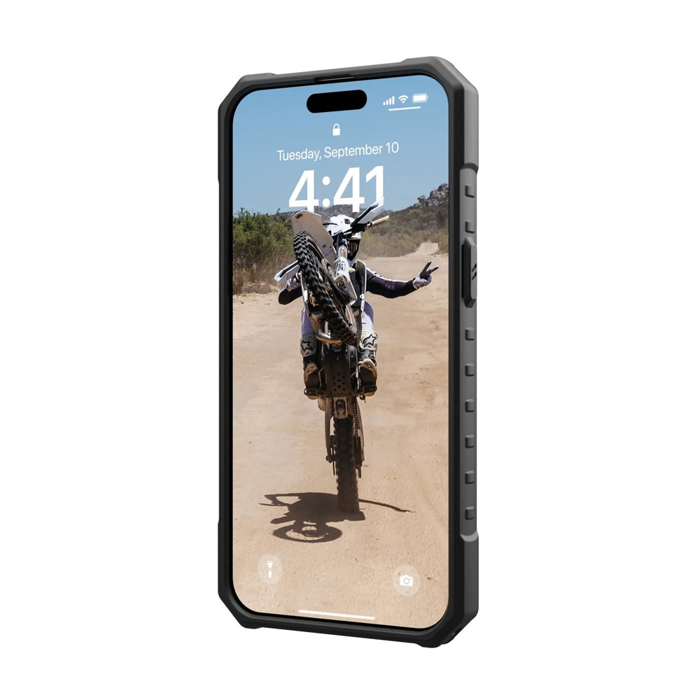 Picture of Apple iPhone 15 Pro Max 6.7 Case | UAG Pathfinder Magsafe Compatible Drop Proof Transparent Clear Case for iPhone 15 Pro Max 6.7 (Ice)