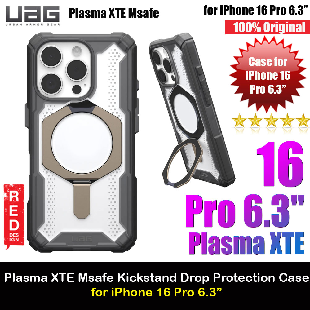 Picture of UAG Plasma XTE Magsafe Compatible Drop Proof Kickstand Case for iPhone 16 Pro 6.3 (Ash Titanium) Apple iPhone 16 Pro 6.3- Apple iPhone 16 Pro 6.3 Cases, Apple iPhone 16 Pro 6.3 Covers, iPad Cases and a wide selection of Apple iPhone 16 Pro 6.3 Accessories in Malaysia, Sabah, Sarawak and Singapore 