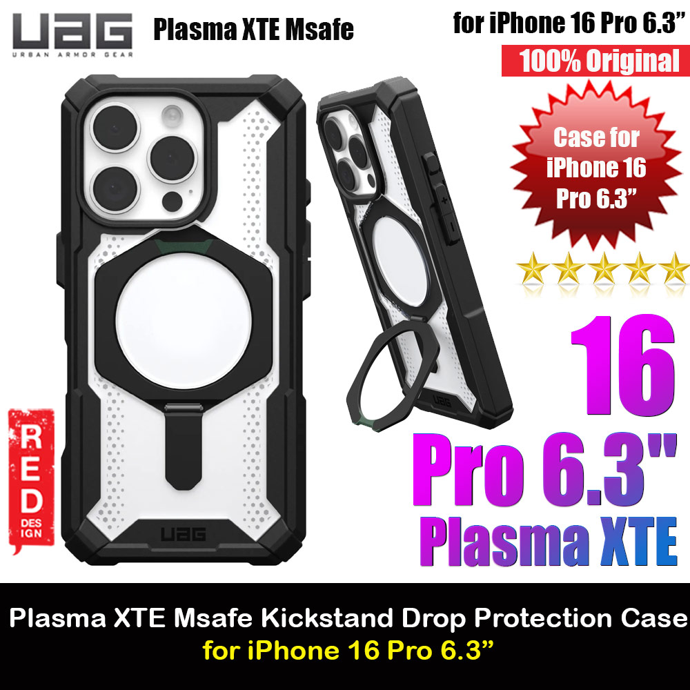 Picture of UAG Plasma XTE Magsafe Compatible Drop Proof Kickstand Case for iPhone 16 Pro 6.3 (Black Clear) Apple iPhone 16 Pro 6.3- Apple iPhone 16 Pro 6.3 Cases, Apple iPhone 16 Pro 6.3 Covers, iPad Cases and a wide selection of Apple iPhone 16 Pro 6.3 Accessories in Malaysia, Sabah, Sarawak and Singapore 