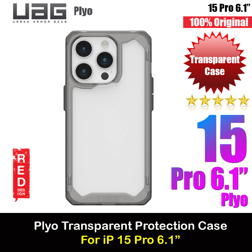 Picture of Apple iPhone 15 Pro 6.1 Case | UAG Plyo Drop Proof Shock Impact Resistant Transparent Clear Case for iPhone 15 Pro 6.1 (Ash)