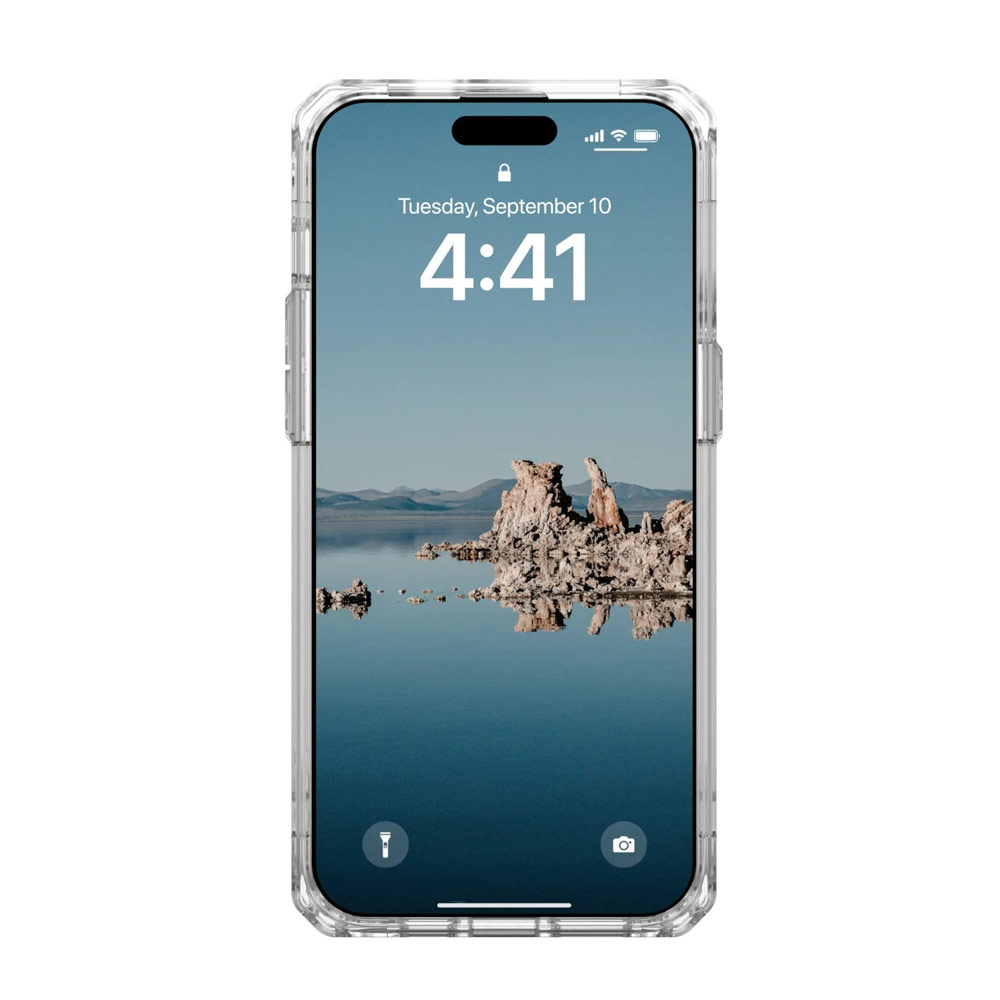 Picture of Apple iPhone 15 Pro Max 6.7 Case | UAG Plyo Magsafe Compatible Drop Proof Shock Impact Resistant Transparent Clear Case for iPhone 15 Pro Max 6.7 (Ice Silver)