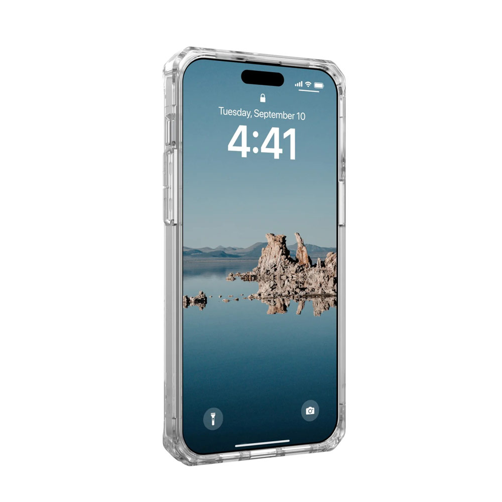 Picture of Apple iPhone 15 Pro Max 6.7 Case | UAG Plyo Magsafe Compatible Drop Proof Shock Impact Resistant Transparent Clear Case for iPhone 15 Pro Max 6.7 (Ice Silver)