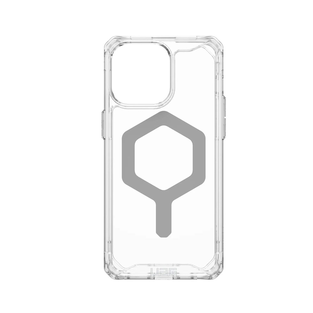 Picture of Apple iPhone 15 Pro Max 6.7 Case | UAG Plyo Magsafe Compatible Drop Proof Shock Impact Resistant Transparent Clear Case for iPhone 15 Pro Max 6.7 (Ice Silver)