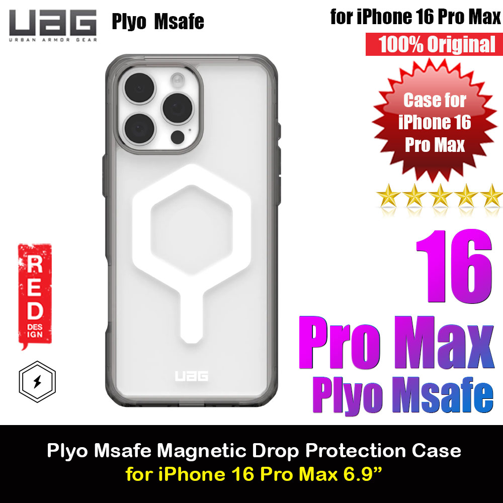 Picture of UAG Plyo Magsafe Drop Proof Shock Impact Resistant Transparent Clear Case for iPhone 16 Pro Max 6.9 (Ash White) Apple iPhone 16 Pro Max 6.9- Apple iPhone 16 Pro Max 6.9 Cases, Apple iPhone 16 Pro Max 6.9 Covers, iPad Cases and a wide selection of Apple iPhone 16 Pro Max 6.9 Accessories in Malaysia, Sabah, Sarawak and Singapore 