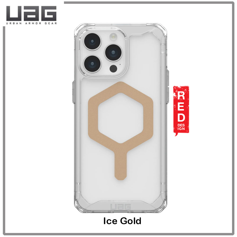 Picture of Apple iPhone 15 Pro 6.1 Case | UAG Plyo Magsafe Compatible Drop Proof Shock Impact Resistant Transparent Clear Case for iPhone 15 Pro 6.1 (Ice Gold)