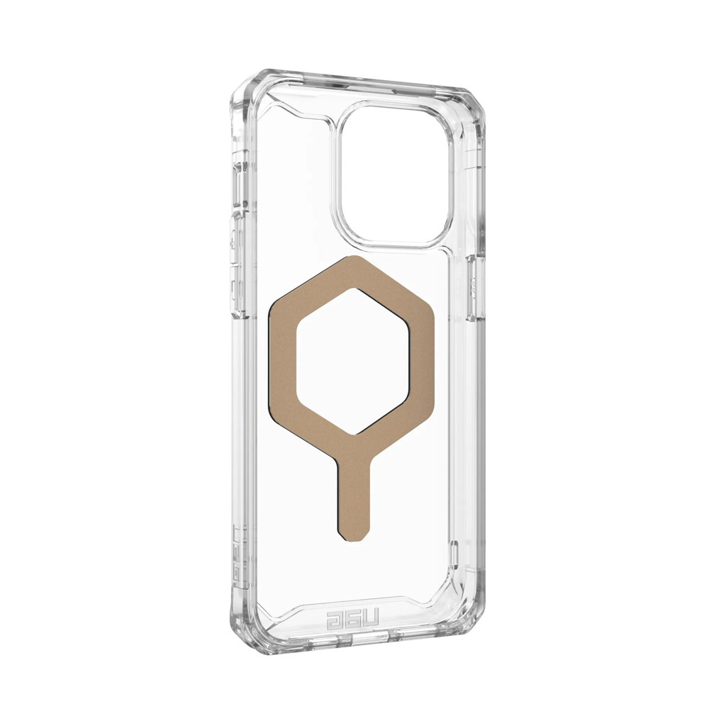 Picture of Apple iPhone 15 Pro 6.1 Case | UAG Plyo Magsafe Compatible Drop Proof Shock Impact Resistant Transparent Clear Case for iPhone 15 Pro 6.1 (Ice Gold)