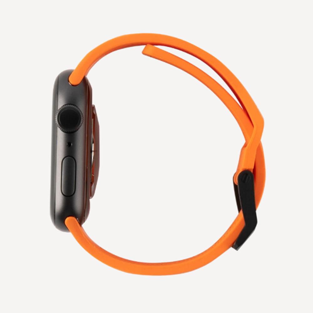 Picture of UAG Scout Silicone Watch Strap for Apple Watch 42mm 44mm Series 4 Series 5 Series 6 Series SE (Orange)