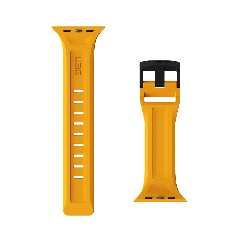 Picture of Apple Watch 10 46mm  | UAG Scout Silicone Strap for Apple Watch 44mm 45mm 46mm 49mm Ultra 1 2 3 (Heritage Yellow)
