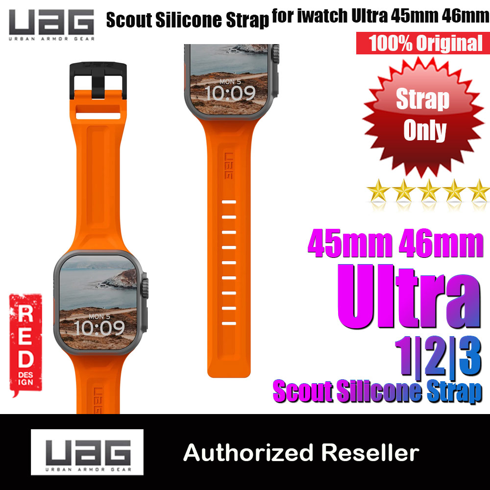 Picture of UAG Scout Silicone Strap for Apple Watch 44mm 45mm 46mm 49mm Ultra 1 2 3 (Orange) Apple Watch 10 46mm- Apple Watch 10 46mm Cases, Apple Watch 10 46mm Covers, iPad Cases and a wide selection of Apple Watch 10 46mm Accessories in Malaysia, Sabah, Sarawak and Singapore 