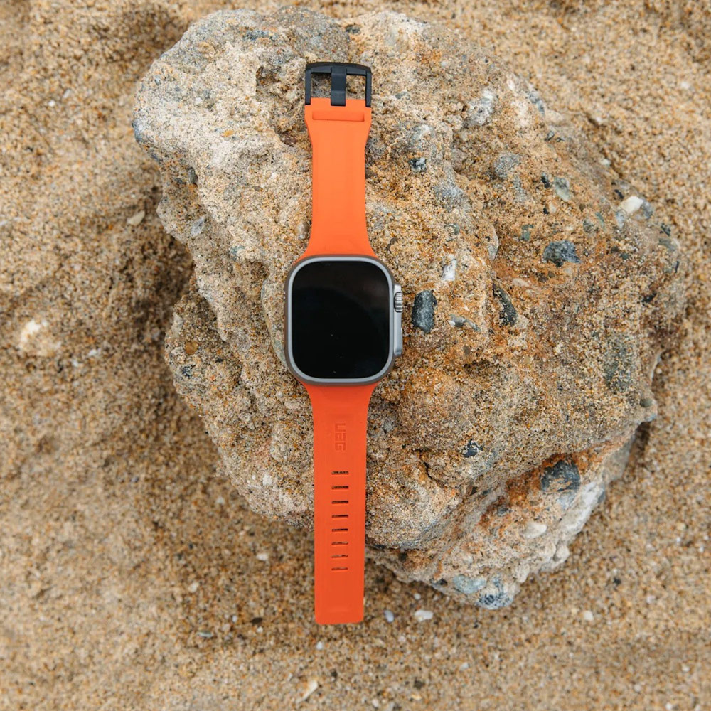 Picture of Apple Watch 10 46mm  | UAG Scout Silicone Strap for Apple Watch 44mm 45mm 46mm 49mm Ultra 1 2 3 (Orange)