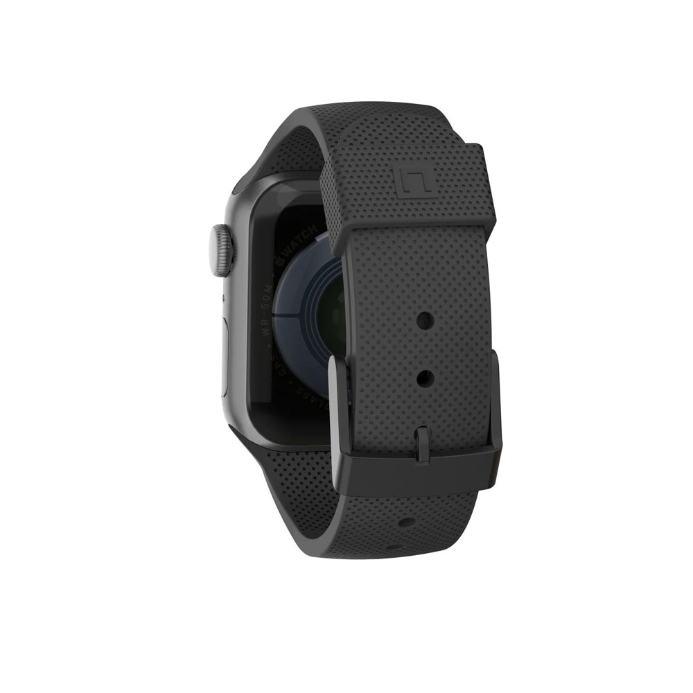 Picture of Apple Watch 44mm  | UAG [U] Dot Silicone Strap for Apple Watch 44mm Series 4 Series 5 Series 6 Series SE Series 7 45mm 49mm Ultra (Black)