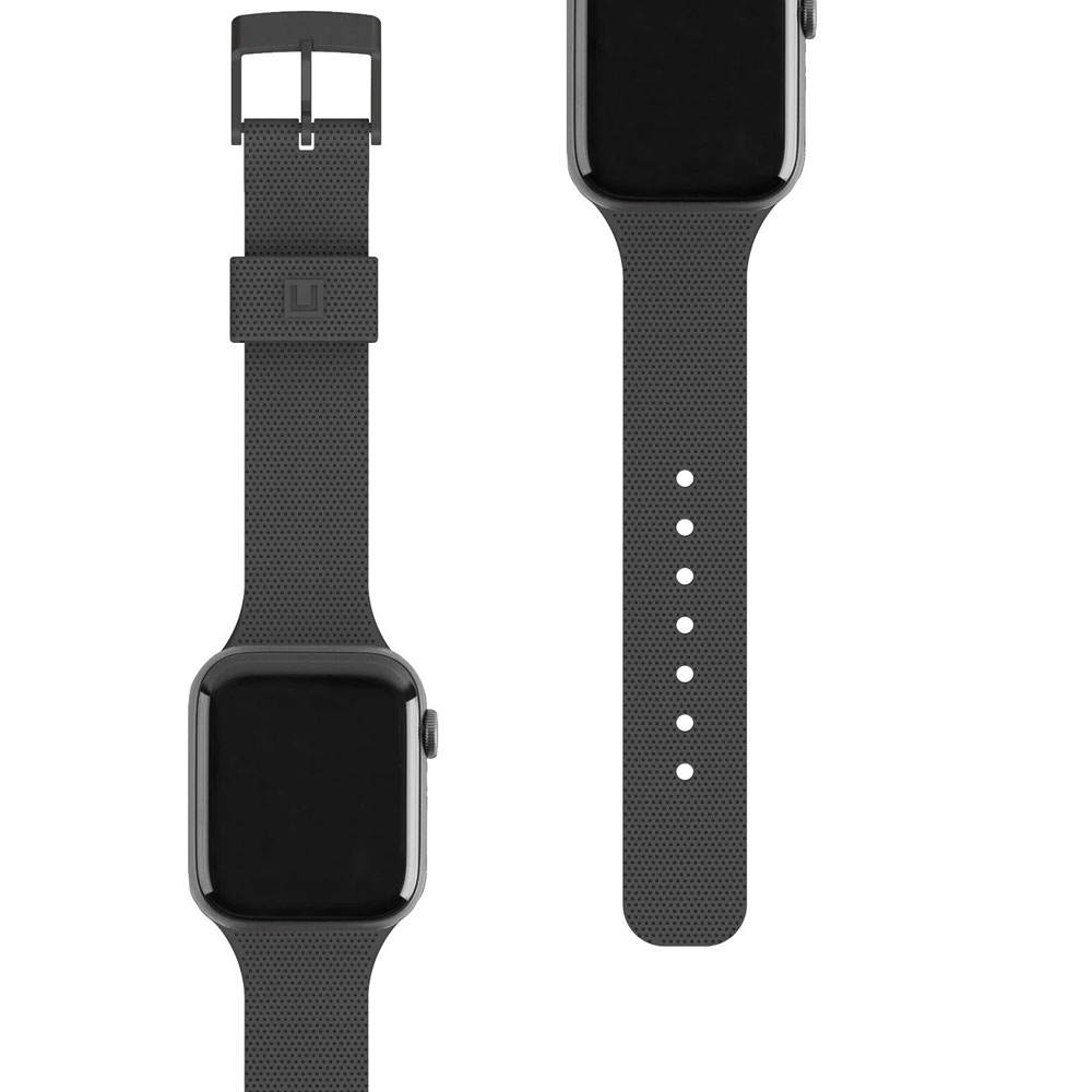 Picture of Apple Watch 44mm  | UAG [U] Dot Silicone Strap for Apple Watch 44mm Series 4 Series 5 Series 6 Series SE Series 7 45mm 49mm Ultra (Black)