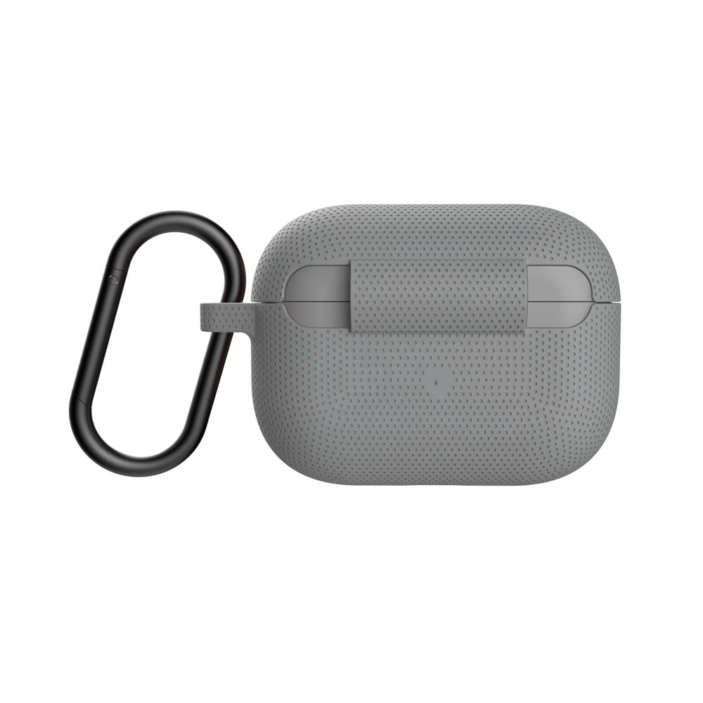 Picture of Apple Airpods Pro Case | UAG [U] Dot Silicone Airpdds Pro Case with Detachable Carabiner for Airpods Pro Airpod Pro (Grey)