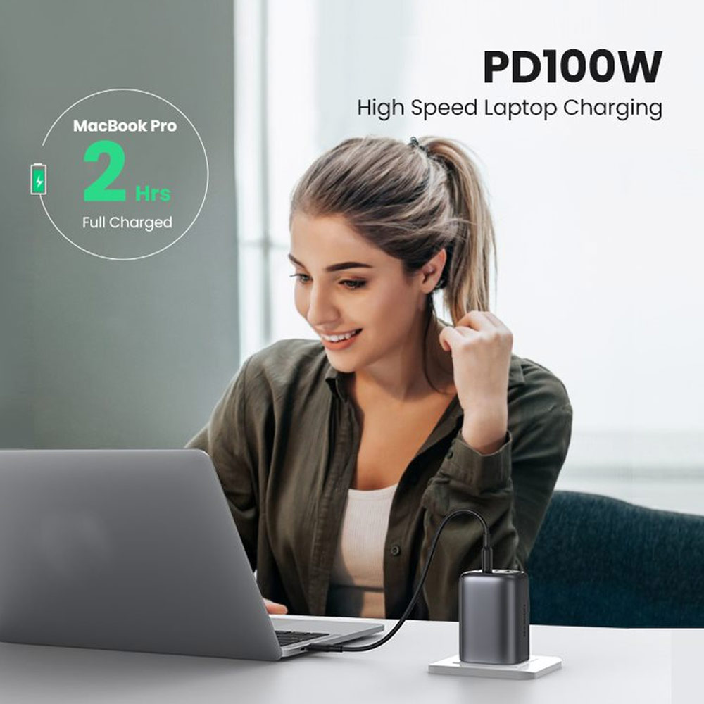 Picture of Samsung Galaxy S23 Charger | UGREEN PD 100W 65W 30W 20W GaN Fast Charger UK 3 USB C 1 USB A Port 4 Port Mini Compact Charger For iPhone 14 Pro Max Galaxy S23 Ultra (UK)