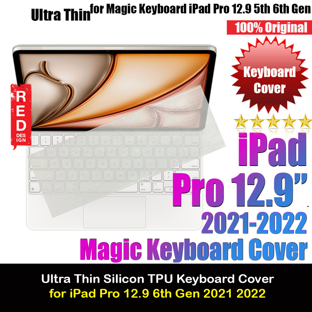 Picture of High Transparency Ultra Thin Magic Keyboard Cover Protector for iPad Pro 12.9 5th 6th Gen 2021 2022 Apple iPad Pro 12.9 5th Gen 2021- Apple iPad Pro 12.9 5th Gen 2021 Cases, Apple iPad Pro 12.9 5th Gen 2021 Covers, iPad Cases and a wide selection of Apple iPad Pro 12.9 5th Gen 2021 Accessories in Malaysia, Sabah, Sarawak and Singapore 