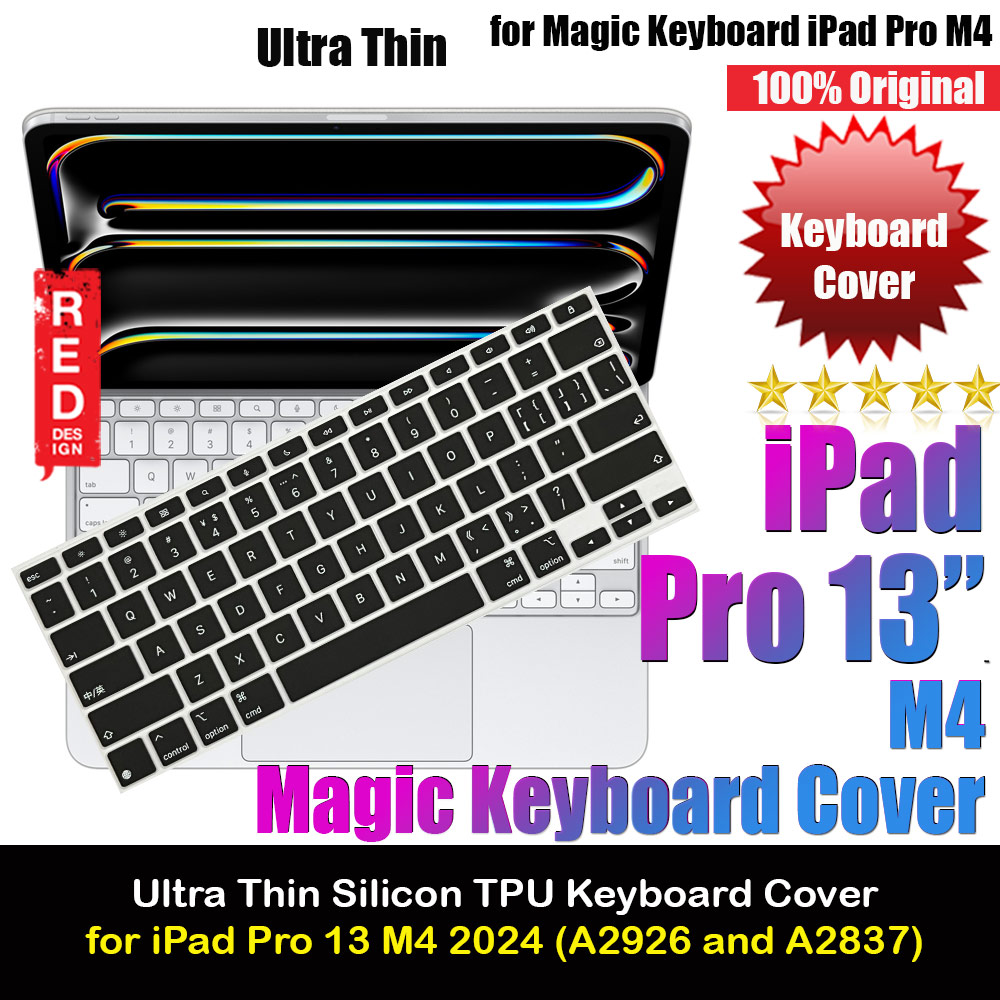 Picture of High Transparency Ultra Thin Magic Keyboard Cover Protector for iPad Pro 13 M4 2024 (Black) Apple iPad Pro 13 M4 2024- Apple iPad Pro 13 M4 2024 Cases, Apple iPad Pro 13 M4 2024 Covers, iPad Cases and a wide selection of Apple iPad Pro 13 M4 2024 Accessories in Malaysia, Sabah, Sarawak and Singapore 