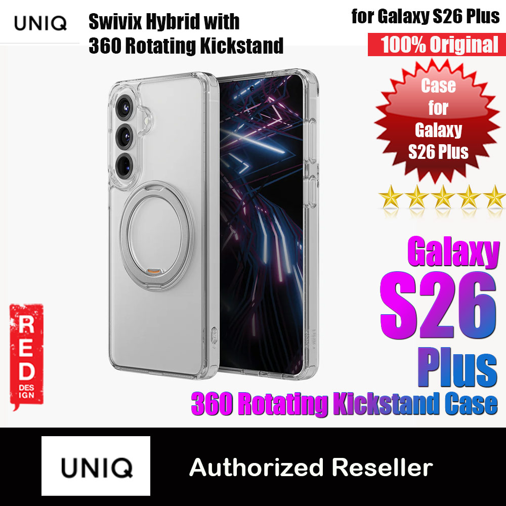 Picture of Uniq Swivix 360 Rotating Kickstand Case for Samsung Galaxy S26 Plus (Lucent Clear) Samsung Galaxy S26 Plus- Samsung Galaxy S26 Plus Cases, Samsung Galaxy S26 Plus Covers, iPad Cases and a wide selection of Samsung Galaxy S26 Plus Accessories in Malaysia, Sabah, Sarawak and Singapore 