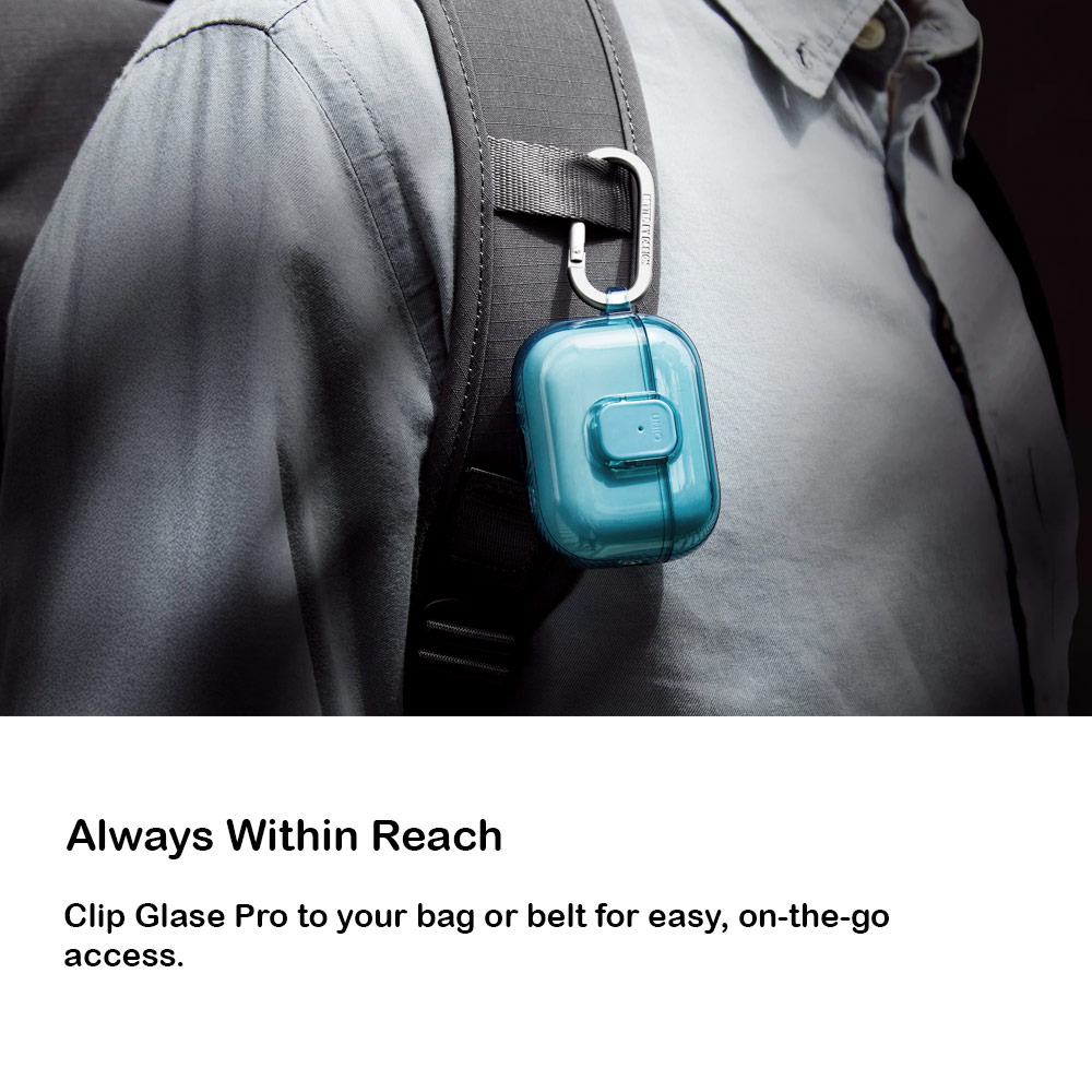 Picture of Apple Airpods Pro 3 Case | Uniq Glase Pro Ultra-Clear Snap Closure Case for Airpods Pro 3 3rd Gen 2025 (Clear)