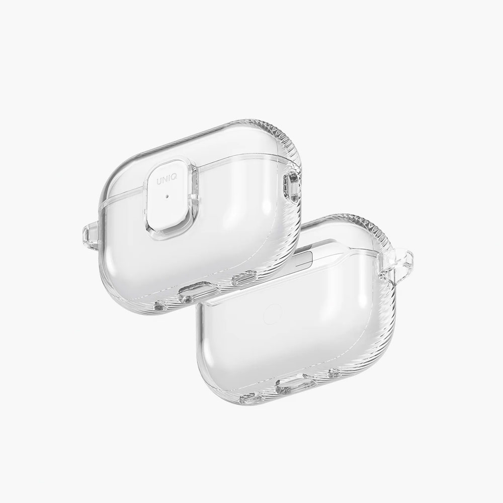 Picture of Apple Airpods Pro 3 Case | Uniq Glase Pro Ultra-Clear Snap Closure Case for Airpods Pro 3 3rd Gen 2025 (Clear)