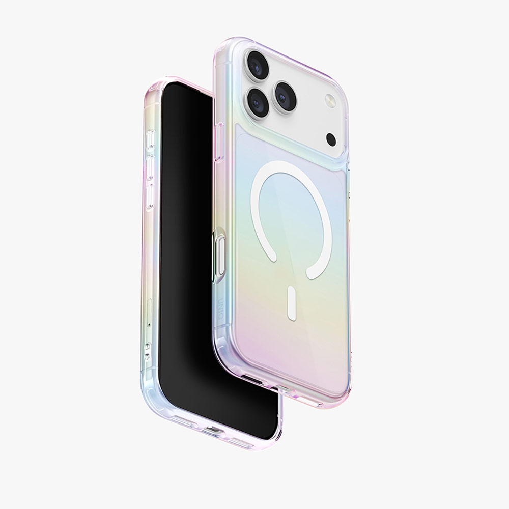 Picture of Apple iPhone 17 Pro 6.3 Case | Uniq Iridescia Magclick Protection Holography Case for iPhone 17 Pro 6.3 (Holo Quartz)