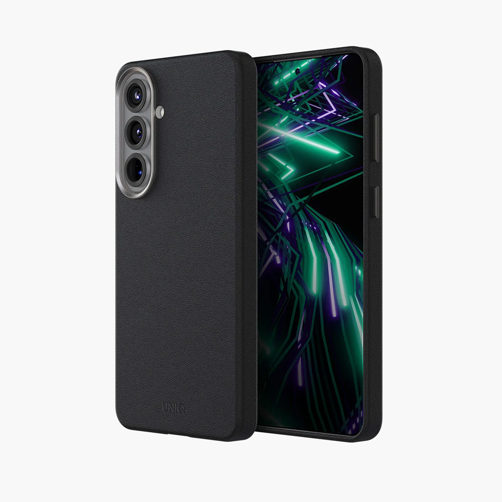 Picture of Samsung Galaxy S26 Plus Case | Uniq Lyden Vegan Leather MagClick Charging Case for Samsung Galaxy S26 Plus (Dallas Black)