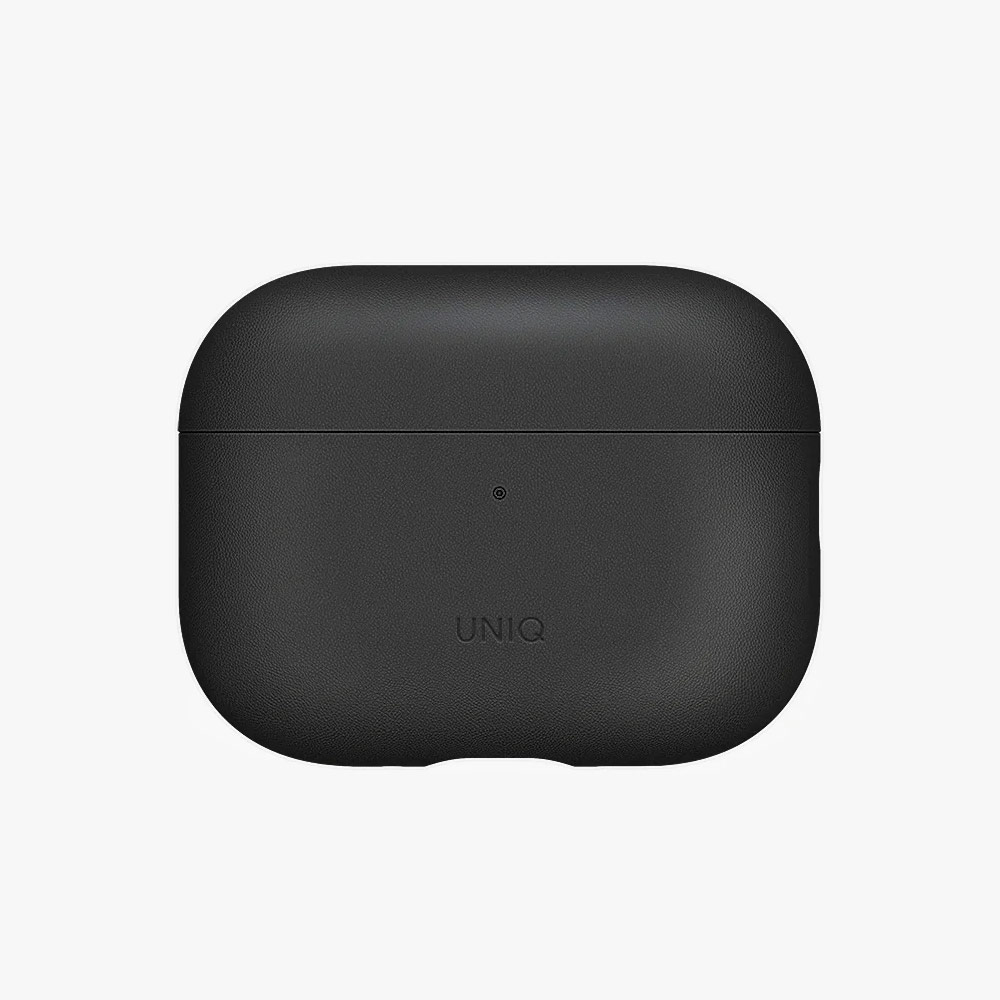 Picture of Apple Airpods Pro 3 Case | Uniq Lyden Vex Premium Leatherette Case for Airpods Pro 3 3rd Gen 2025 (Black)
