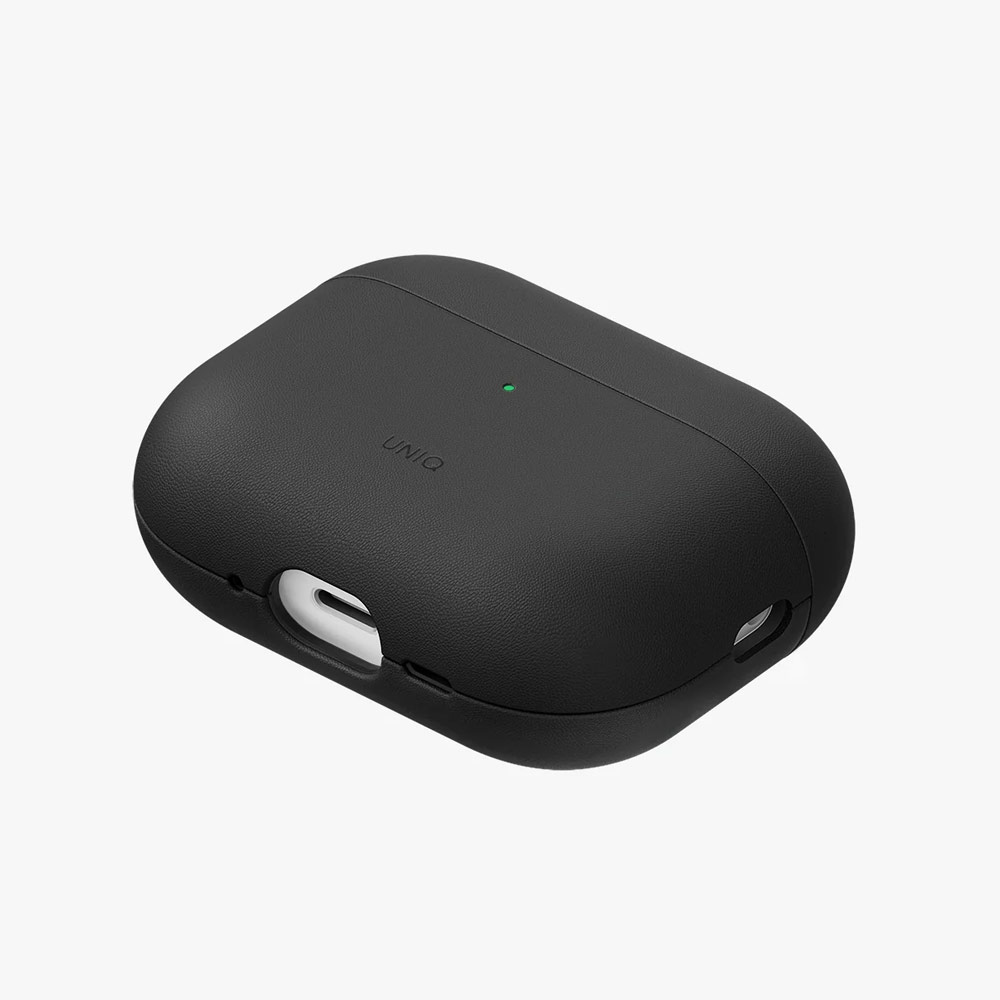 Picture of Apple Airpods Pro 3 Case | Uniq Lyden Vex Premium Leatherette Case for Airpods Pro 3 3rd Gen 2025 (Black)