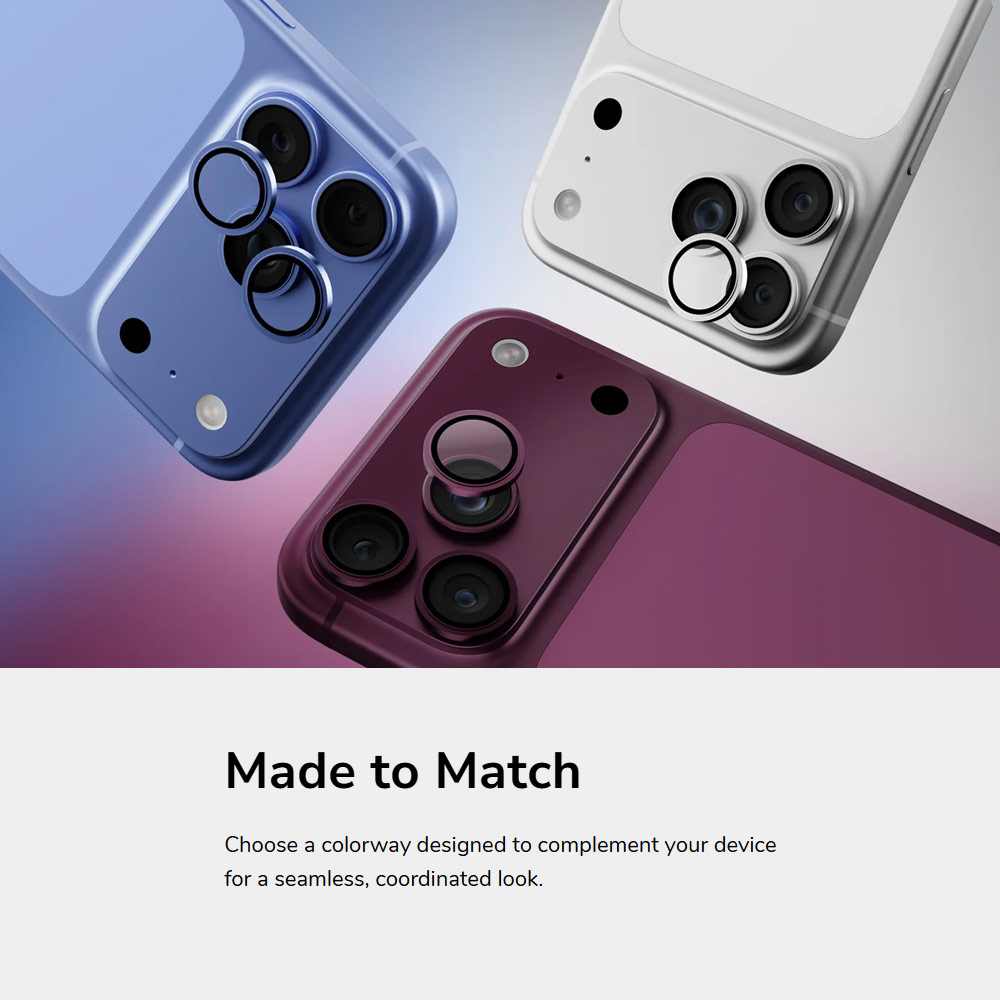 Picture of Apple iPhone 18 Pro Max  | Uniq Optix AluGuard Camera Aluminum Frame Anti Reflection HD Clarity Camera Lens Protector for iPhone 18 Pro iPhone 18 Pro Max - Sterling Silver
