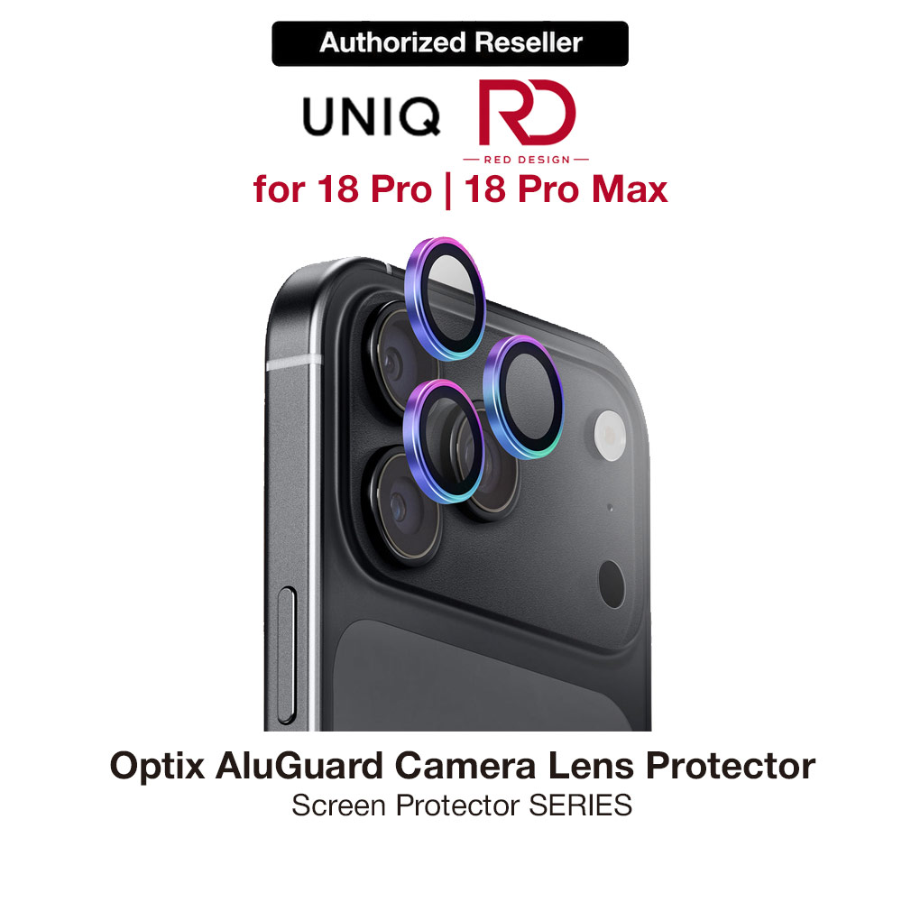 Picture of Uniq Optix AluGuard Camera Aluminum Frame Anti Reflection HD Clarity Camera Lens Protector for iPhone 18 Pro iPhone 18 Pro Max - Iridescent Apple iPhone 18 Pro Max- Apple iPhone 18 Pro Max Cases, Apple iPhone 18 Pro Max Covers, iPad Cases and a wide selection of Apple iPhone 18 Pro Max Accessories in Malaysia, Sabah, Sarawak and Singapore 