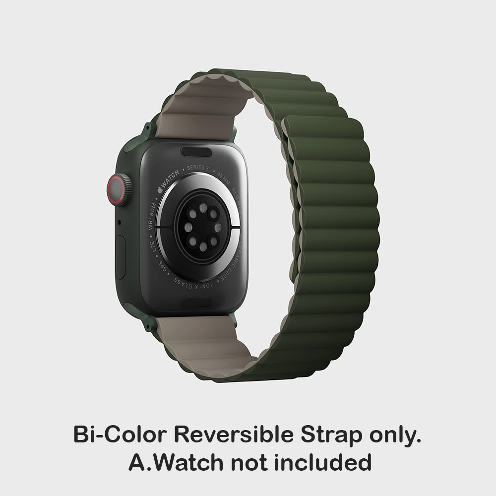 Picture of Apple Watch 38mm  | Uniq Revix Reversible Magnetic Silicone Strap Apple Watch 41mm 40mm 38mm Series 1 2 3 4 5 6 7 SE Nike (Green Taupe)