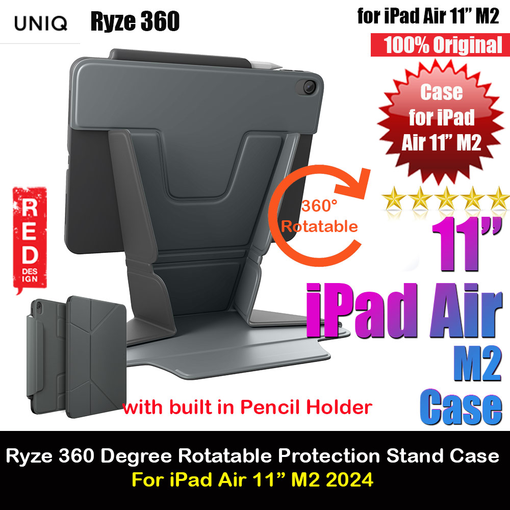 Picture of Uniq Ryze 360 Degree Rotatable Standable as Stand Holder Protection Case for iPad Air 11 M2 2024 (Lichen Green) Apple iPad Air 11 M2 2024- Apple iPad Air 11 M2 2024 Cases, Apple iPad Air 11 M2 2024 Covers, iPad Cases and a wide selection of Apple iPad Air 11 M2 2024 Accessories in Malaysia, Sabah, Sarawak and Singapore 