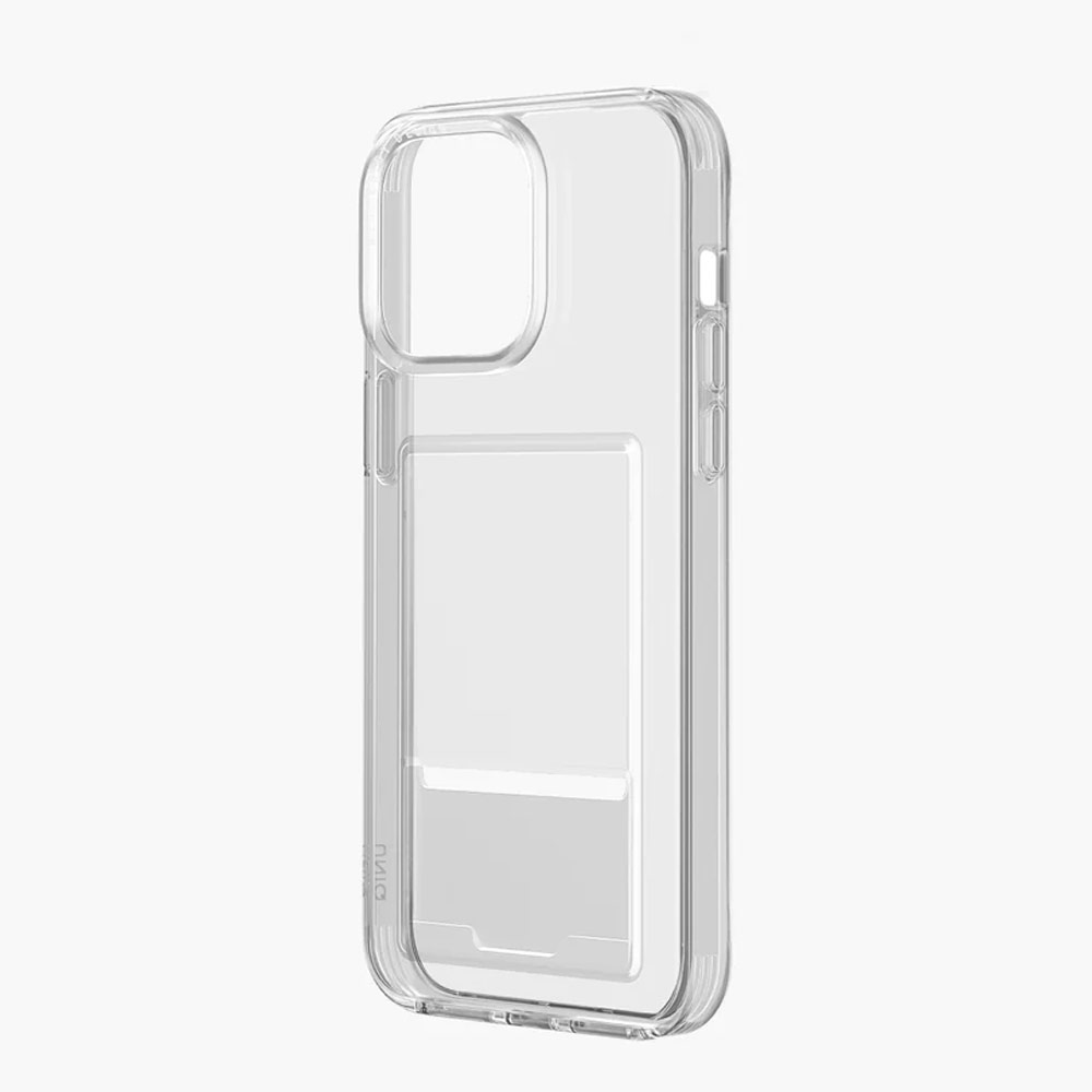 Picture of Apple iPhone 15 6.1 Case | Uniq Air Fender ID Card Holder Protection Case for iPhone 15 6.1 (Clear)