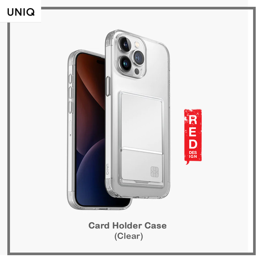 Picture of Apple iPhone 15 Pro 6.1 Case | Uniq Air Fender ID Card Holder Protection Case for iPhone 15 Pro 6.1 (Clear)