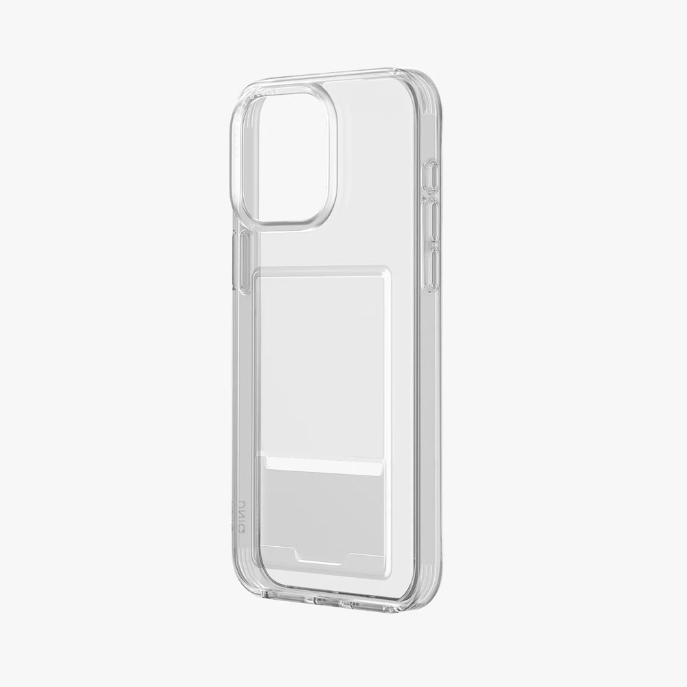 Picture of Apple iPhone 15 Pro 6.1 Case | Uniq Air Fender ID Card Holder Protection Case for iPhone 15 Pro 6.1 (Clear)