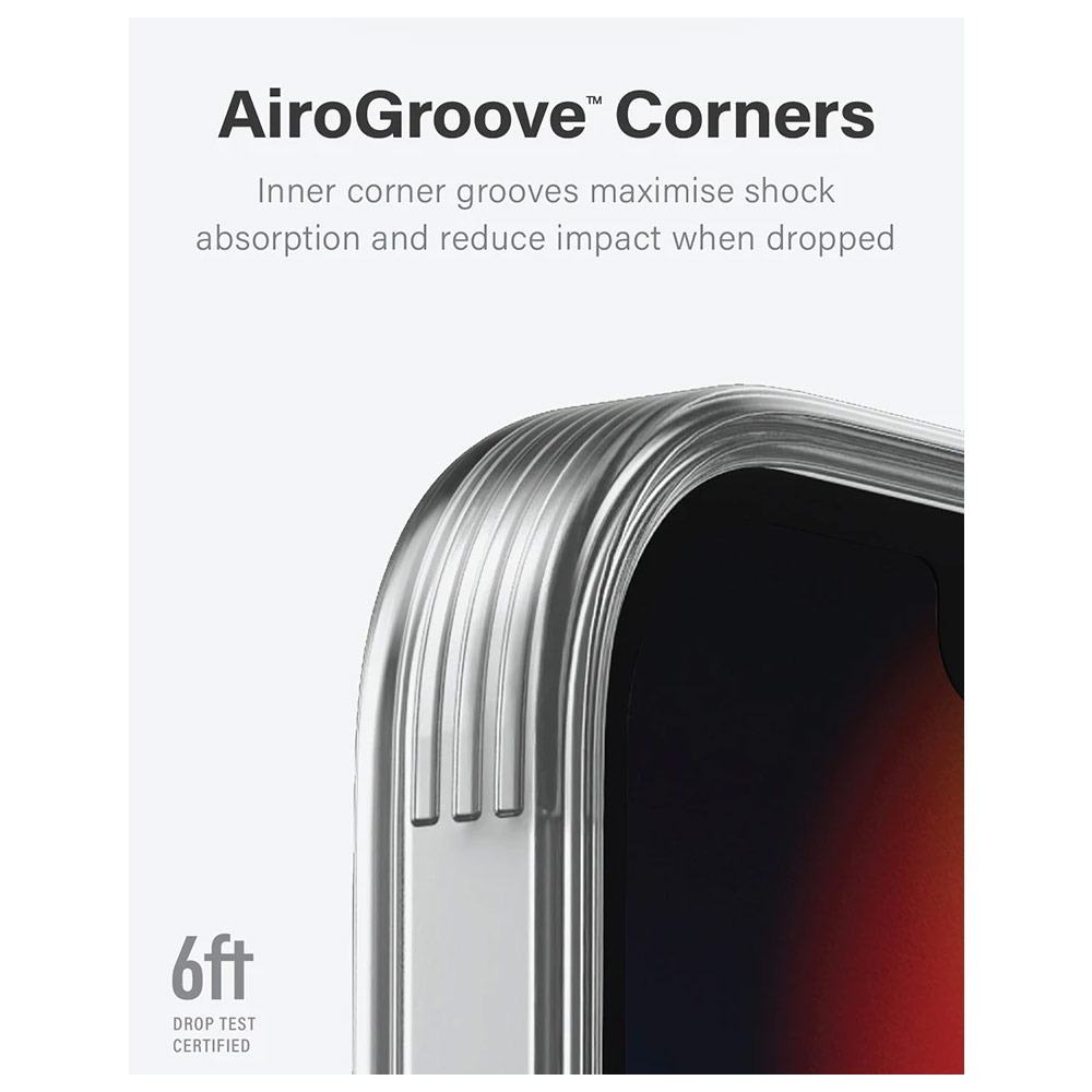 Picture of Apple iPhone 13 Pro 6.1 Case | Uniq Hybrid Air Fender Soft TPU Drop Protection Case for iPhone 13 Pro 6.1 (Nude Transparent)