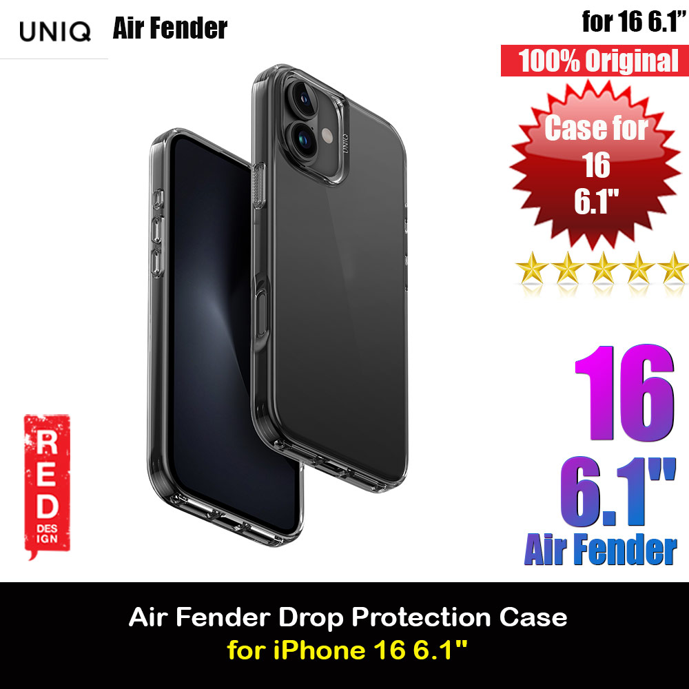 Picture of Uniq Air Fender Slim Ultra Light Flex Soft Drop Protection Case for iPhone 16 6.1 (Grey Tinted) Apple iPhone 16 6.1- Apple iPhone 16 6.1 Cases, Apple iPhone 16 6.1 Covers, iPad Cases and a wide selection of Apple iPhone 16 6.1 Accessories in Malaysia, Sabah, Sarawak and Singapore 