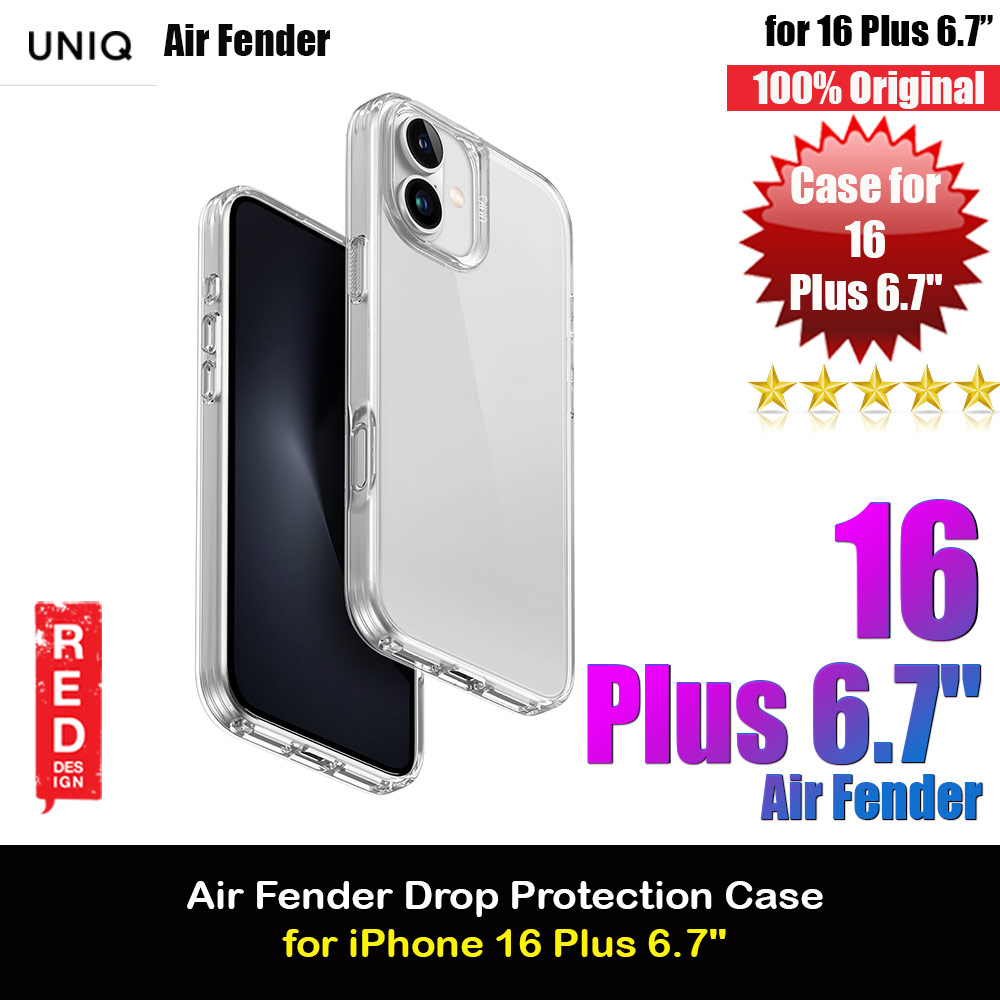 Picture of Uniq Air Fender Slim Ultra Light Flex Soft Drop Protection Case for iPhone 16 Plus 6.7 (Clear) Apple iPhone 16 Plus 6.7- Apple iPhone 16 Plus 6.7 Cases, Apple iPhone 16 Plus 6.7 Covers, iPad Cases and a wide selection of Apple iPhone 16 Plus 6.7 Accessories in Malaysia, Sabah, Sarawak and Singapore 