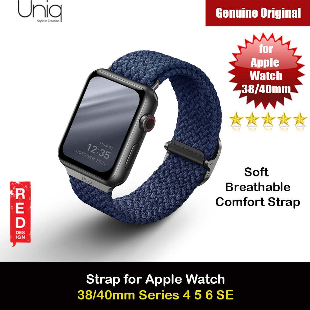 Picture of Uniq Aspen Woven Soft Breathable Comfort Strap for Apple Watch 40mm 38mm Series 1 2 3 4 5 6 SE Nike (Blue) Apple Watch 38mm- Apple Watch 38mm Cases, Apple Watch 38mm Covers, iPad Cases and a wide selection of Apple Watch 38mm Accessories in Malaysia, Sabah, Sarawak and Singapore 