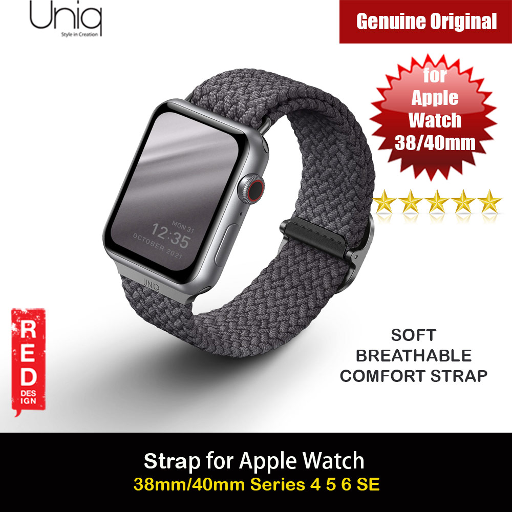 Picture of Uniq Aspen Woven Soft Breathable Comfort Strap for Apple Watch 40mm 38mm Series 1 2 3 4 5 6 SE Nike (Grey) Apple Watch 38mm- Apple Watch 38mm Cases, Apple Watch 38mm Covers, iPad Cases and a wide selection of Apple Watch 38mm Accessories in Malaysia, Sabah, Sarawak and Singapore 